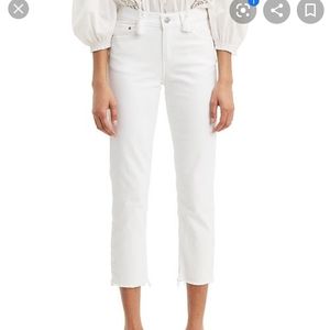 Levi's White Boyfriend Jeans Size 27